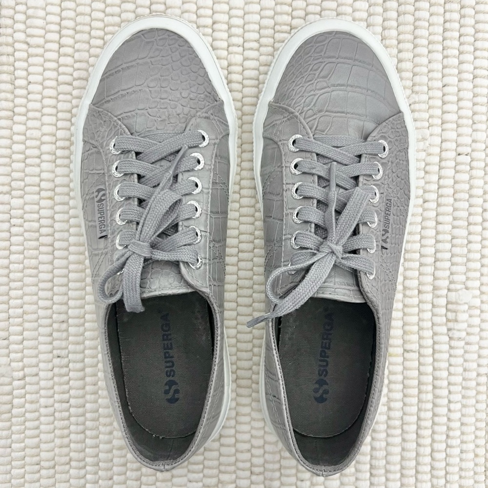 Superga Croc Embossed Sneakers - Picture 4 of 8
